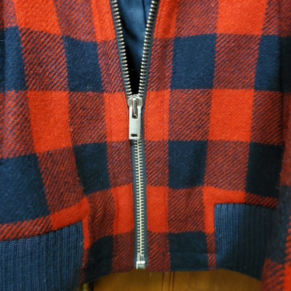 J.Crew Wool Buffalo Check Plaid Bomber Jacket - Picture 9 of 16
